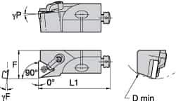 Kennametal - MTFN, Left Hand Cut, 0° Lead Angle, 1-1/2" Shank Height x 1-1/2" Shank Width, Negative Rake Indexable Turning Toolholder - 7" OAL, TN..66. Insert Compatibility, Series Kenloc - Eagle Tool & Supply