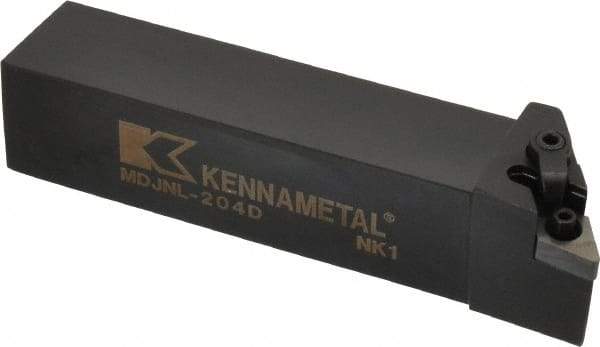 Kennametal - MDJN, Left Hand Cut, 3° Lead Angle, 1-1/4" Shank Height x 1-1/4" Shank Width, Negative Rake Indexable Turning Toolholder - 6" OAL, DN..43. Insert Compatibility, Series Kenloc - Eagle Tool & Supply
