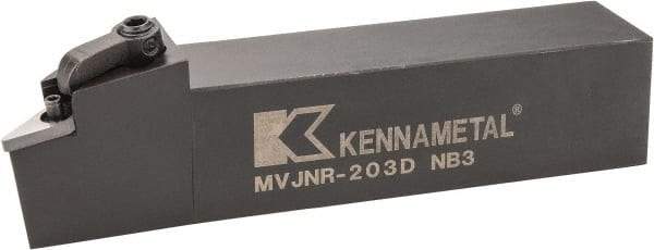 Kennametal - MVJN, Right Hand Cut, 3° Lead Angle, 1-1/4" Shank Height x 1-1/4" Shank Width, Negative Rake Indexable Turning Toolholder - 6" OAL, VN..33. Insert Compatibility, Series Kenloc - Eagle Tool & Supply