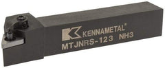 Kennametal - MTJN, Right Hand Cut, 3° Lead Angle, 3/4" Shank Height x 3/4" Shank Width, Negative Rake Indexable Turning Toolholder - 4-1/2" OAL, TN..33. Insert Compatibility, Series Kenloc - Eagle Tool & Supply
