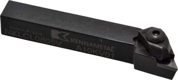 Kennametal - NP.., -5° Lead Angle NKLC External Left Hand Indexable Profiling Toolholder - 12.7mm Shank Height x 12.7mm Shank Width, 88.9mm Long, Steel - Eagle Tool & Supply