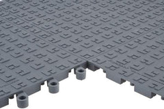 Wearwell - Dry Environment, Anti-Fatigue Matting - Charcoal, Vinyl with Vinyl Sponge Base, Straight - Eagle Tool & Supply
