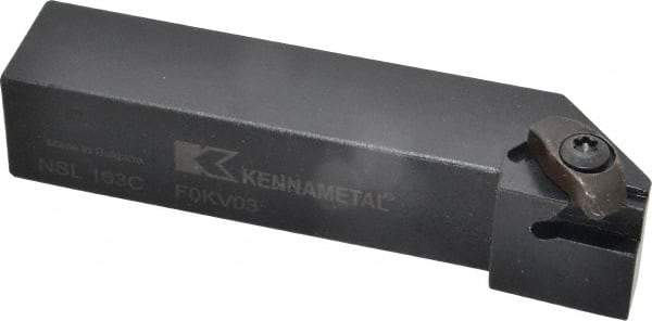 Kennametal - External Thread, Left Hand Cut, 25.4mm Shank Width x 25.4mm Shank Height Indexable Threading Toolholder - 127mm OAL, N.3L Insert Compatibility, NS Toolholder, Series Top Notch - Eagle Tool & Supply