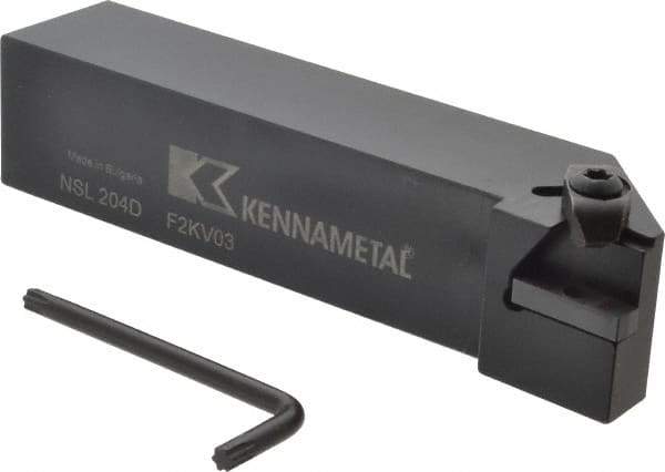 Kennametal - External Thread, Left Hand Cut, 31.75mm Shank Width x 31.75mm Shank Height Indexable Threading Toolholder - 152.4mm OAL, N.4L Insert Compatibility, NS Toolholder, Series Top Notch - Eagle Tool & Supply