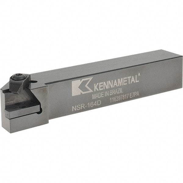 Kennametal - External Thread, Right Hand Cut, 25.4mm Shank Width x 25.4mm Shank Height Indexable Threading Toolholder - 152.4mm OAL, N.4R Insert Compatibility, NS Toolholder, Series Top Notch - Eagle Tool & Supply