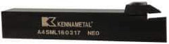 Kennametal - External Thread, 0.67" Max Depth of Cut, 3mm Min Groove Width, 152.4mm OAL, Left Hand Indexable Grooving Cutoff Toolholder - 25.4mm Shank Height x 25.4mm Shank Width, A4..03.. Insert Style, A4SM Toolholder Style, Series A4 - Eagle Tool & Supply