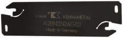 Kennametal - 1.0236" Blade Height, 0.0709" Blade Width, 3.5433" OAL, Neutral Cut, Double End Indexable Cut-Off Blade - 25mm Max Depth of Cut, A2BNSN Blade, A2 Cut-Off Series - Eagle Tool & Supply