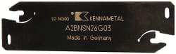 Kennametal - 1.0236" Blade Height, 0.0945" Blade Width, 3.5433" OAL, Neutral Cut, Double End Indexable Cut-Off Blade - 40mm Max Depth of Cut, A2BNSN Blade, A2 Cut-Off Series - Eagle Tool & Supply
