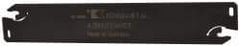 Kennametal - 1.0236" Blade Height, 0.0945" Blade Width, 5.9055" OAL, Neutral Cut, Double End Indexable Cut-Off Blade - 1.57" Max Depth of Cut, A2BNSN Blade, A2 Cut-Off Series - Eagle Tool & Supply