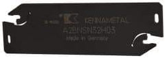 Kennametal - 1.2598" Blade Height, 0.0945" Blade Width, 3-15/16" OAL, Neutral Cut, Double End Indexable Cut-Off Blade - 50mm Max Depth of Cut, A2BNSN Blade, A2 Cut-Off Series - Eagle Tool & Supply