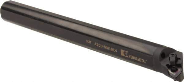 Kennametal - 37.34mm Min Bore Diam, 14" OAL, 1-1/4" Shank Diam, A-UMWLN Indexable Boring Bar - WN.. Insert, Screw or Clamp Holding Method - Eagle Tool & Supply