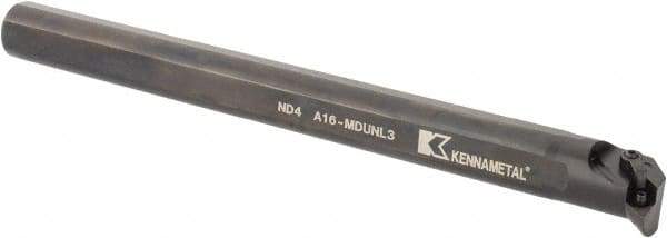 Kennametal - 33.02mm Min Bore Diam, 12" OAL, 1" Shank Diam, A-MDUN Indexable Boring Bar - DN.. Insert, Screw or Clamp Holding Method - Eagle Tool & Supply