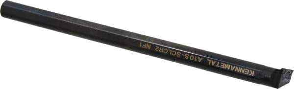Kennametal - 19.56mm Min Bore Diam, 10" OAL, 5/8" Shank Diam, A-SCLC Indexable Boring Bar - CC.. Insert, Screw Holding Method - Eagle Tool & Supply