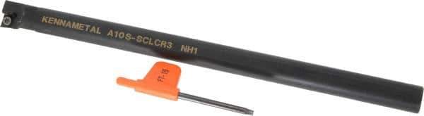 Kennametal - 19.56mm Min Bore Diam, 10" OAL, 5/8" Shank Diam, A-SCLC Indexable Boring Bar - CC.. Insert, Screw Holding Method - Eagle Tool & Supply