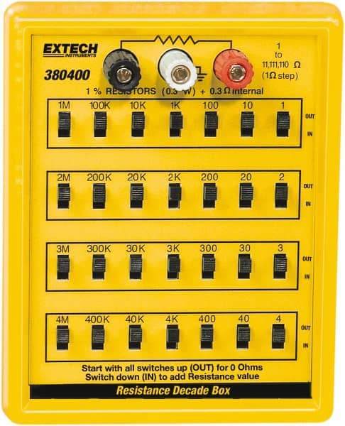 Extech - 1 to 110 k Ohm, Earth Ground Resistance Tester - No Batteries Required, 1 to 110 Resolution - Eagle Tool & Supply