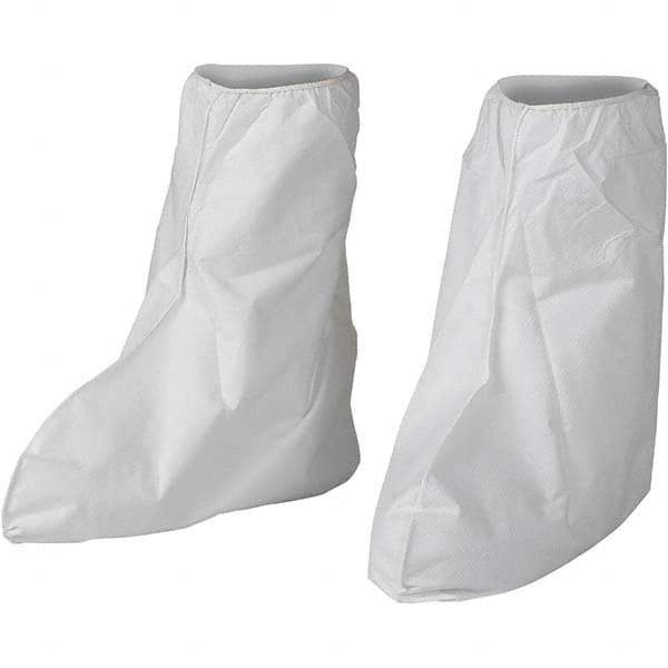 KleenGuard - Size Universal, Microporous Film Laminate & Vinyl, PVC Boot Cover - White - Eagle Tool & Supply