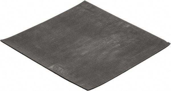 Made in USA - 12" Long, 12" Wide, 1/8" Thick, Neoprene Rubber Foam Sheet - 65 to 75 Durometer, Black, -40 to 225°F, 2,500 psi Tensile Strength, Plain Backing, Stock Length - Eagle Tool & Supply