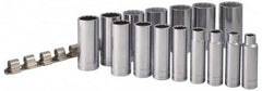 SK - 15 Piece 1/2" Drive Deep Well Socket Set - Eagle Tool & Supply
