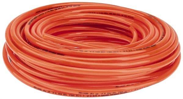 Parker - 1/4" ID x 3/8" OD, 1/16" Wall Thickness, 100' Long, Polyurethane Tube - Orange, 125 Max psi, 90 - 95 Shore A Hardness, -40 to 180°F - Eagle Tool & Supply