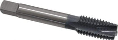 OSG - 5/8-11 UNC, 3 Flute, elektraLUBE Finish, High Speed Steel Spiral Point Tap - Plug Chamfer, Right Hand Thread, 3-13/16" OAL, 1-13/16" Thread Length, 3B Class of Fit, Series 105 - Exact Industrial Supply