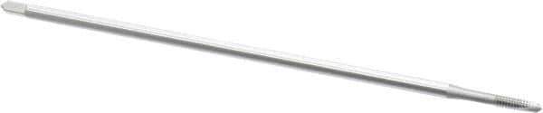 OSG - #8-32 UNC 2 Flute H3 Bright Finish High Speed Steel Spiral Point Extension Tap - Plug Chamfer, 6" OAL, 3/4" Thread Length, 2B Class of Fit - Eagle Tool & Supply