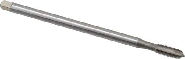 OSG - 5/16-24 UNF 2 Flute H3 Bright Finish High Speed Steel Spiral Point Extension Tap - Plug Chamfer, 6" OAL, 1-1/8" Thread Length, 3B Class of Fit - Eagle Tool & Supply