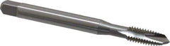 OSG - 3/8-16 UNC 3 Flute H3 Bright Finish High Speed Steel Spiral Point Extension Tap - Plug Chamfer, 4" OAL, 1-1/4" Thread Length, 3B Class of Fit - Exact Industrial Supply