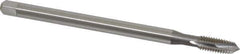 OSG - 3/8-16 UNC 3 Flute H3 Bright Finish High Speed Steel Spiral Point Extension Tap - Plug Chamfer, 6" OAL, 1-1/4" Thread Length, 3B Class of Fit - Eagle Tool & Supply