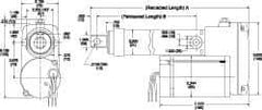 Thomson Industries - 24" Stroke Len, 30% Duty Cycle, 110 Volt, Performance PakLinear Electromechanical Actuator with Integral Brake - AC Input, 0.6" per Second, 500 Lb Capacity - Eagle Tool & Supply