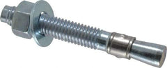 Red Head - 1/2 Inch Diameter, 1/2-13 Inch Thread, 3-3/4 Inch Overall Length, Grade 3, Wedge Expansion Concrete Anchor - Steel, Zinc Plated, 2-1/4 Inch Thread Length, Tie Wire Head, 1/2 Inch Drill - Eagle Tool & Supply