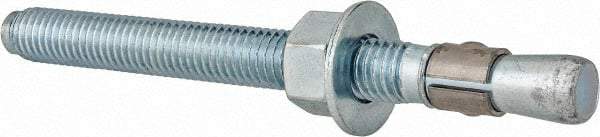 Red Head - 1/2 Inch Diameter, 1/2-13 Inch Thread, 5-1/2 Inch Overall Length, Grade 3, Wedge Expansion Concrete Anchor - Steel, Zinc Plated, 4 Inch Thread Length, Tie Wire Head, 1/2 Inch Drill - Eagle Tool & Supply