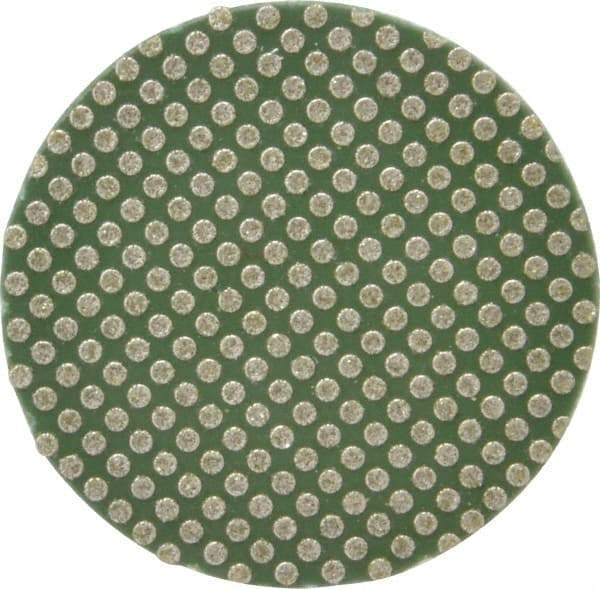 Norton - 2" Diam, 60 Grit Diamond Adhesive PSA Disc - Coarse Grade, Green, Cloth Backing, Flexible - Eagle Tool & Supply