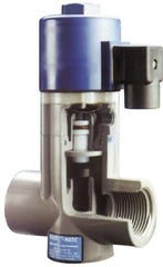 Plast-O-Matic - Direct Acting Universal, PVC Solenoid Valve - Normally Closed, Viton Seal - Eagle Tool & Supply