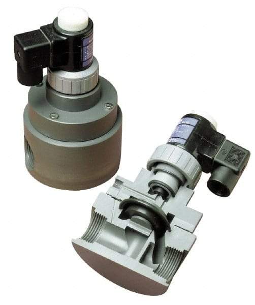 Plast-O-Matic - 2" Port, Pilot Operated, PVC Solenoid Valve - Normally Closed, EPDM Seal - Eagle Tool & Supply