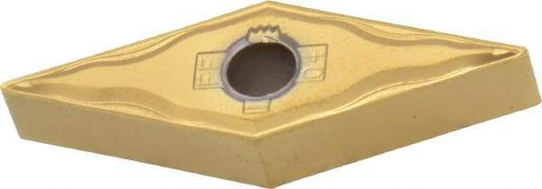 Kennametal - VNMG331 FF Grade KT315 Cermet Turning Insert - TiN/TiCN/TiN Finish, 35° Diamond, 3/8" Inscr Circle, 3/16" Thick, 1/64" Corner Radius - Eagle Tool & Supply