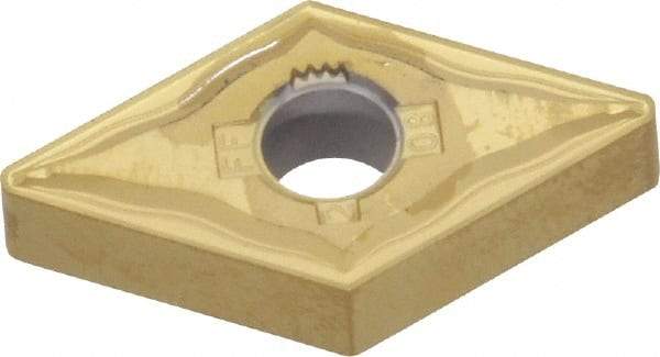 Kennametal - DNMG432 FF Grade KT315 Cermet Turning Insert - TiN/TiCN/TiN Finish, 55° Diamond, 1/2" Inscr Circle, 3/16" Thick, 1/32" Corner Radius - Eagle Tool & Supply