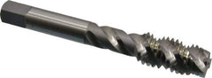 OSG - 1/2-13 UNC 3 Flute 2B Plug Spiral Flute Tap - High Speed Steel, Bright Finish, 3-3/8" OAL, Right Hand Flute, Right Hand Thread, H5, Series 106/107 - Eagle Tool & Supply