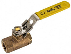 Apollo - 3/8" Pipe, Standard Port, Bronze Standard Ball Valve - 2 Piece, NPT Ends, Locking Lever Handle, 600 WOG, 150 WSP - Eagle Tool & Supply