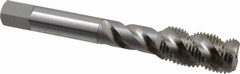 OSG - 1/2-20 UNF 3 Flute 3B Bottoming Spiral Flute Tap - High Speed Steel, Bright Finish, 3-3/8" OAL, Right Hand Flute, Right Hand Thread, H3, Series 106/107 - Eagle Tool & Supply