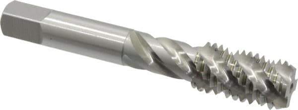 OSG - 5/8-11 UNC 4 Flute 3B Bottoming Spiral Flute Tap - High Speed Steel, Bright Finish, 3-13/16" OAL, Right Hand Flute, Right Hand Thread, H3, Series 106/107 - Eagle Tool & Supply