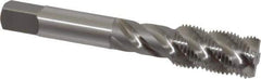 OSG - 5/8-18 UNF 4 Flute 3B Bottoming Spiral Flute Tap - High Speed Steel, Bright Finish, 3-13/16" OAL, Right Hand Flute, Right Hand Thread, H3, Series 106/107 - Eagle Tool & Supply