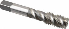 OSG - 3/4-10 UNC 4 Flute Bottoming Spiral Flute Tap - High Speed Steel, Bright Finish, 4-1/4" OAL, Right Hand Flute, Right Hand Thread, H3, Series 106/107 - Eagle Tool & Supply