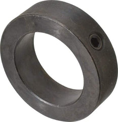 Climax Metal Products - 2-3/16" Bore, Steel, Set Screw Shaft Collar - 3-1/4" Outside Diam, 15/16" Wide - Eagle Tool & Supply