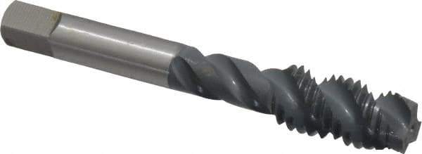 OSG - 1/2-13 UNC 3 Flute 3B Plug Spiral Flute Tap - High Speed Steel, elektraLUBE Finish, 3-3/8" OAL, Right Hand Flute, Right Hand Thread, H3, Series 107 - Eagle Tool & Supply