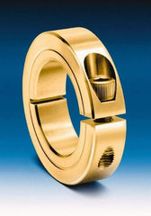 Climax Metal Products - 5/8" Bore, Steel, Two Piece Clamping Shaft Collar - 1-5/16" Outside Diam, 7/16" Wide - Eagle Tool & Supply
