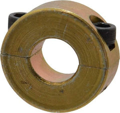 Climax Metal Products - 1/2" Bore, Steel, Two Piece Clamping Shaft Collar - 1-1/8" Outside Diam, 13/32" Wide - Eagle Tool & Supply