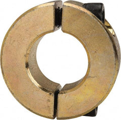Climax Metal Products - 3/4" Bore, Steel, Two Piece Clamping Shaft Collar - 1-1/2" Outside Diam, 1/2" Wide - Eagle Tool & Supply