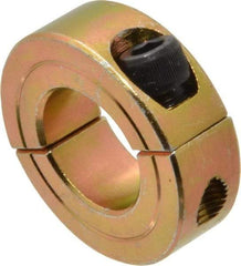 Climax Metal Products - 7/8" Bore, Steel, Two Piece Clamping Shaft Collar - 1-5/8" Outside Diam, 1/2" Wide - Eagle Tool & Supply