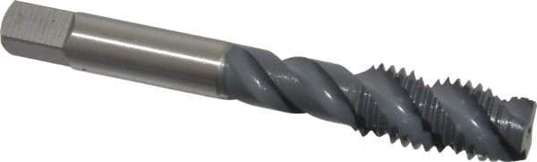 OSG - M12x1.75 Metric Coarse 3 Flute 6H Plug Spiral Flute Tap - High Speed Steel, elektraLUBE Finish, 3-3/8" OAL, Right Hand Flute, Right Hand Thread, D6, Series 143 - Eagle Tool & Supply