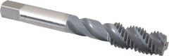 OSG - M12x1.75 Metric Coarse 3 Flute 6H Bottoming Spiral Flute Tap - High Speed Steel, elektraLUBE Finish, 3-3/8" OAL, Right Hand Flute, Right Hand Thread, D6, Series 143 - Eagle Tool & Supply